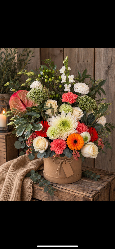Anniversary/ I Love You | Arrangements | Birthday | Bouquets | Gifts | Hat Boxes | Sunset Garden Hat Box