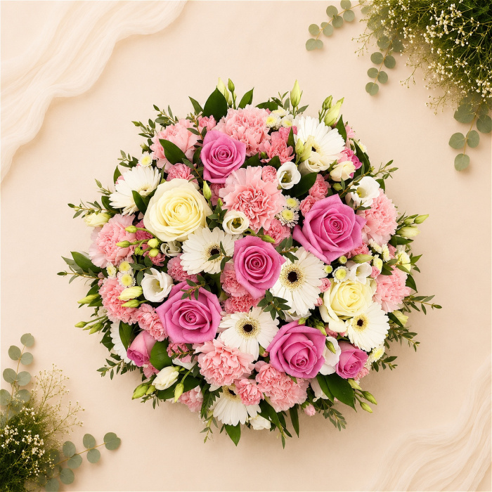 Funeral Flowers | Loose Flower Posy Pad