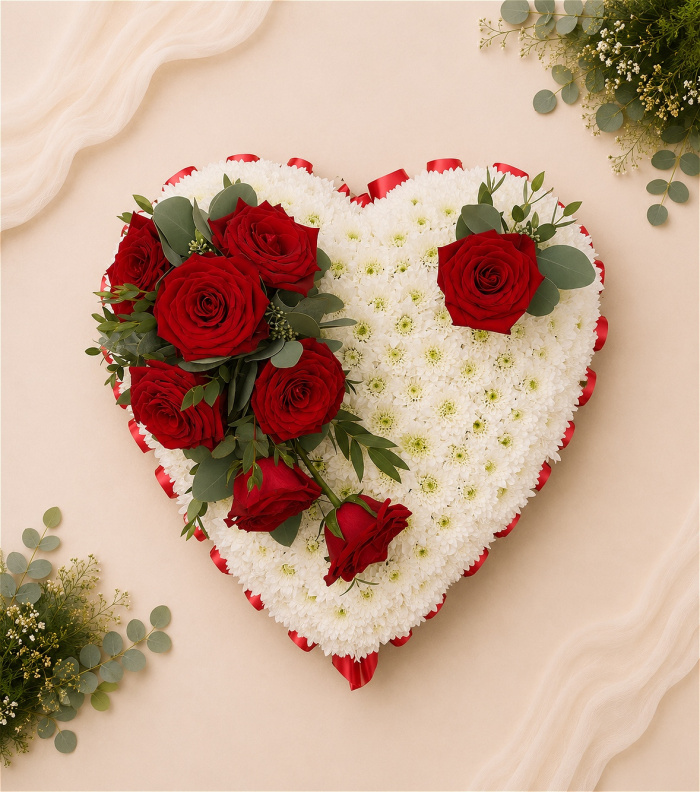 Funeral Flowers | Traditional Heart