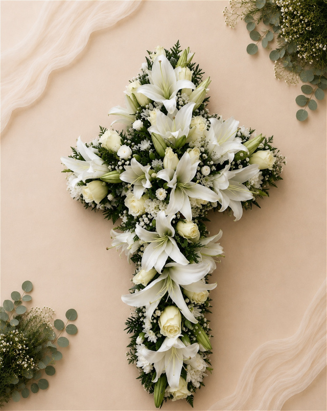 Funeral Flowers | Loose Flower Cross