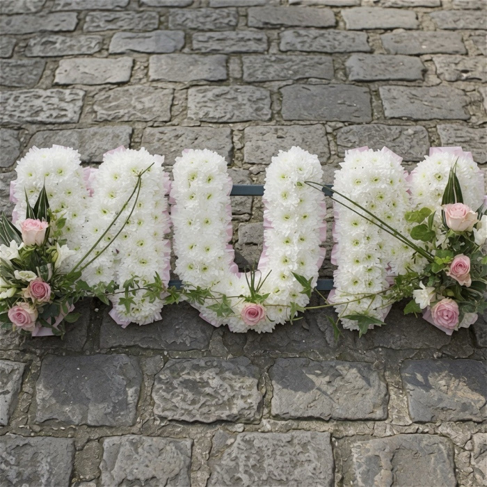Funeral Wreaths | Massed 3 Letters Funeral Tribute