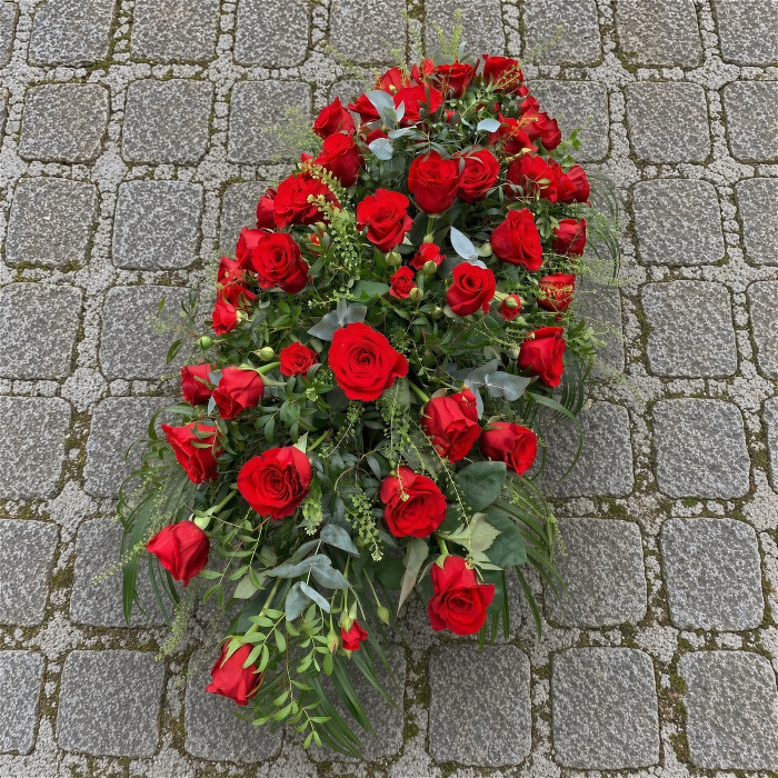 Funeral Sprays | I Will Always Love You - Rose Casket Spray