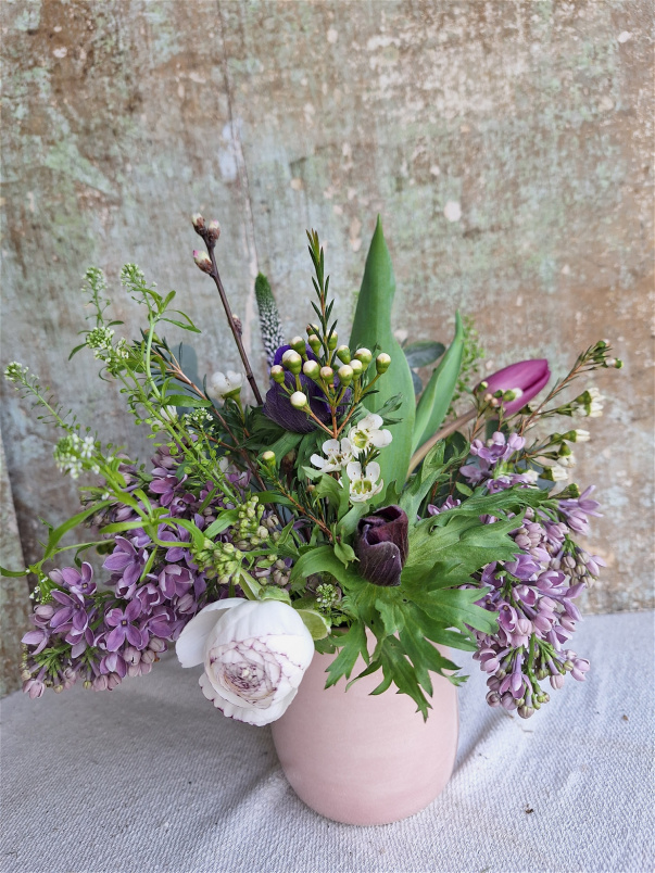 Arrangements | Gifts | Mothering Sunday March 30th 2025 | Plants & Gifts | Handmade vase with scented posy of seasonal flowers