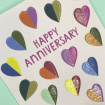 Greetings Cards | Happy Anniversary Hearts Greeting Card