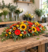 Funeral Flowers | Autumn Ember Casket Spray