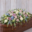 Funeral Flowers | Pastel Garden Casket Spray