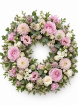 Funeral Flowers | Pastel Pinks Loose Wreath
