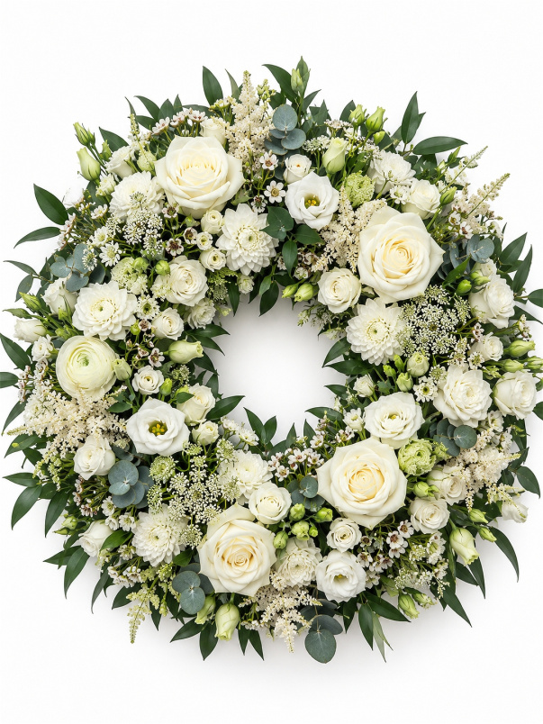 Funeral Flowers | Pure Grace Loose Wreath