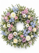 Funeral Flowers | Garden Pastels Loose Wreath