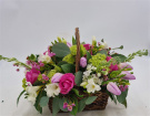 Flower Arrangements | Funeral Flowers | Mothers Day | Valentine's Day | Cheerful Flower Basket