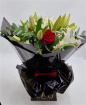 Bouquets | Mothers Day | Valentine's Day | White Lily and Red Rose Gift Box