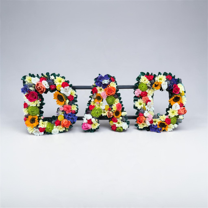 Funeral Flowers | Mixed flower letter