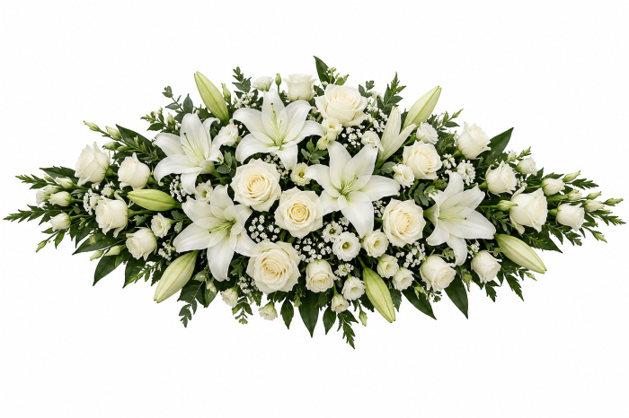 Funeral Flowers | Double ended casket spray tribute