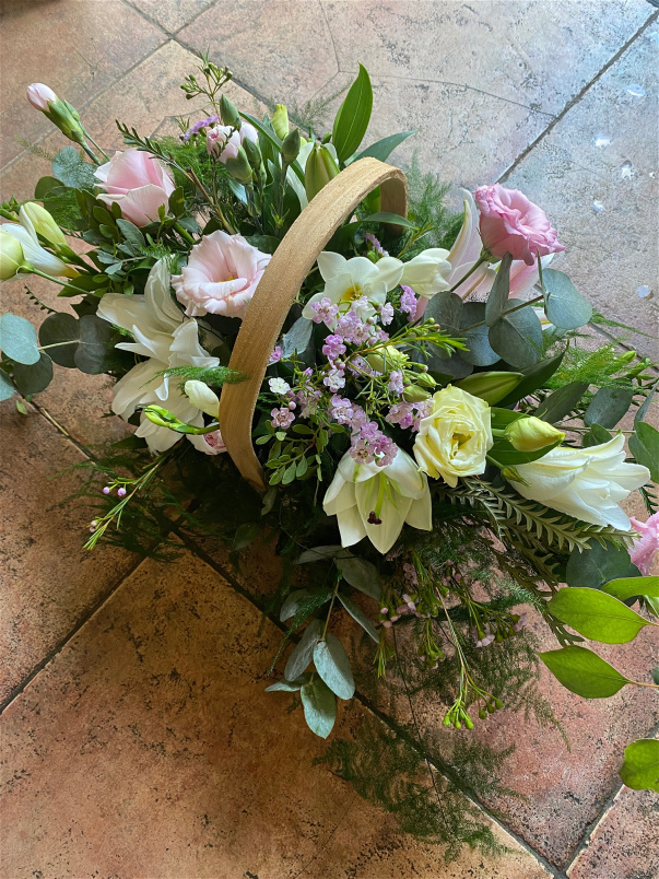 Flower Baskets | Pink Bell ~ Flower Basket