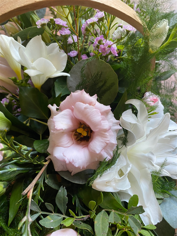 Flower Baskets | Pink Bell ~ Flower Basket