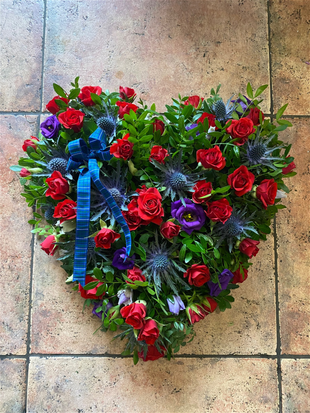 Hearts  | All Red Rose Floral Heart