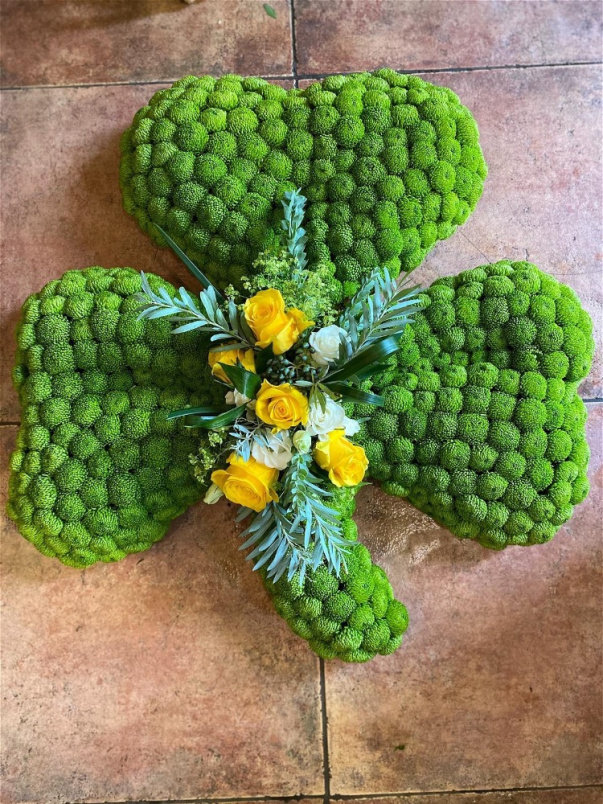 Bespoke funeral tributes | Shamrock - Floral Tribute
