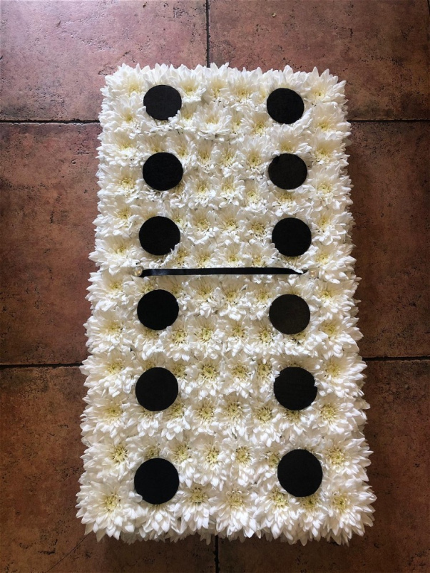 Bespoke funeral tributes | Domino Piece ~ Sympathy Tribute
