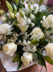 Boxed ~ Hand-Ties | Sympathy Flowers ~ For The House | Ivory Elegance ~ luxury white Flower Boxed Hand-tie