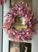 Dried Floral Wreaths | Dried wall wreaths & Fresh cotton stems | Pop Of Lavender - Dried Wall Wreath