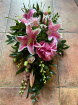 Single Ended Sprays | Single Ended Spray ~ with pink Lilies And Pink Peonies