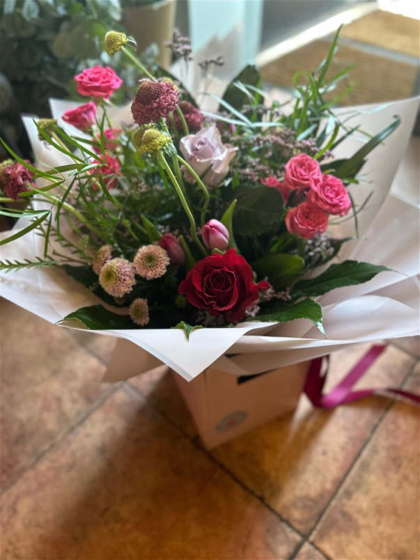 Welcome to our Valentines Day Collection Saturday 14th February | Just For You ~ Mixed Flower Hand-Tie