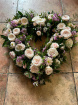 Hearts  | Delicate Pale Pink Open Rose ~ Heart
