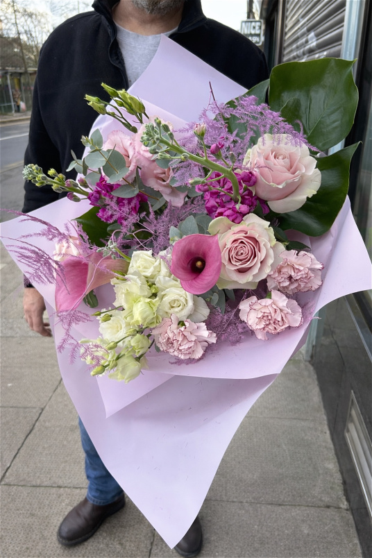 Welcome to our Valentines Day Collection Saturday 14th February | Pink Radiances ~ Roses Hand-Tie