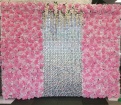 Hire Range | Mixed Pink Flower and Sequin Wall