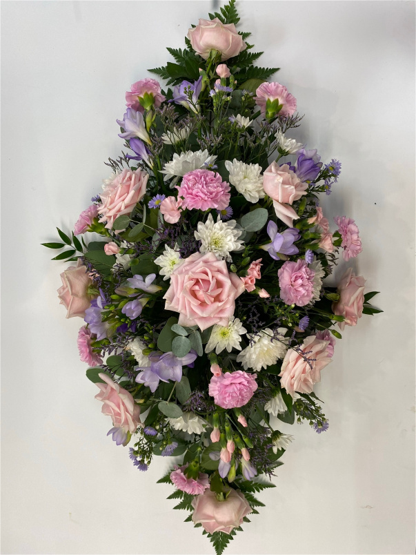 Funeral- casket sprays  | Pink Casket Spray