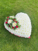 Funeral Flowers | Full White Based Heart