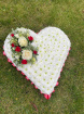 Funeral Flowers | Full White Based Heart