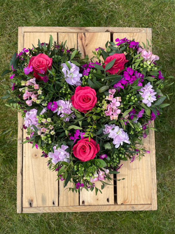 Funeral Flowers | Mixed Flower Full Heart