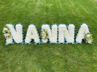 Funeral Flowers | White Based Tribute Letters