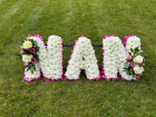 Funeral Flowers | White Based Tribute Letters