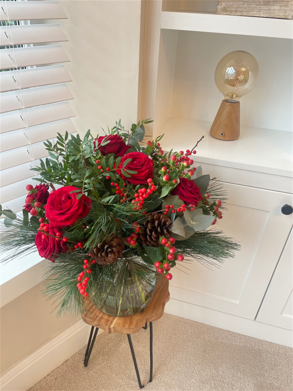 Christmas Flowers | View all Christmas | Holly Jolly Vase Arrangement
