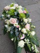 Funeral tributes | Pink and white Roses Spray