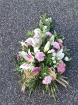 Funeral tributes | Coffin Spray: pink and white