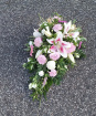 Funeral tributes | Coffin Spray: pink and white