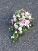 Funeral tributes | Coffin Spray: pink and white