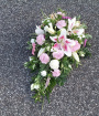 Funeral tributes | Coffin Spray: pink and white