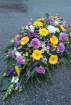 Funeral tributes | Coffin Spray: yellow and purple