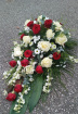 Funeral tributes | Coffin Spray: red and white