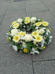 Funeral tributes | Wreath: white, lemon