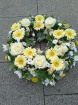 Funeral tributes | Wreath: white, lemon