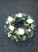 Funeral tributes | Wreath: white and purple