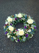 Funeral tributes | Wreath: white and purple