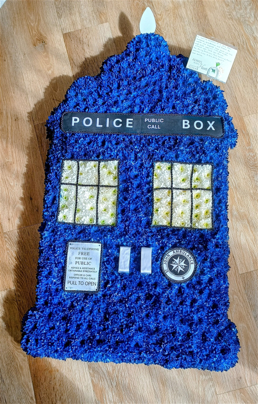 Funeral tributes | Doctor Who Tardis Police Box