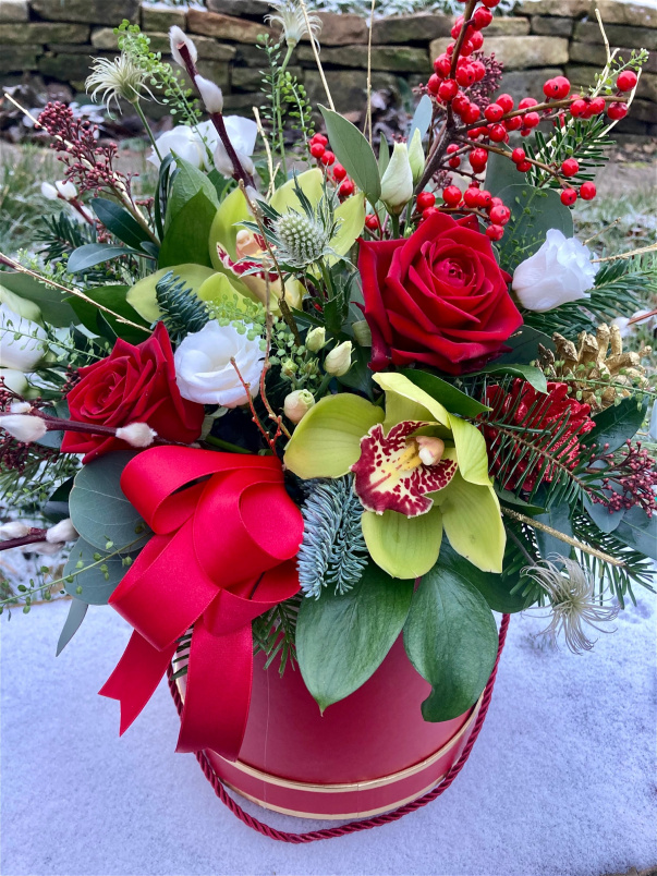 Christmas | Gift Bouquets | Christmas Hat Box