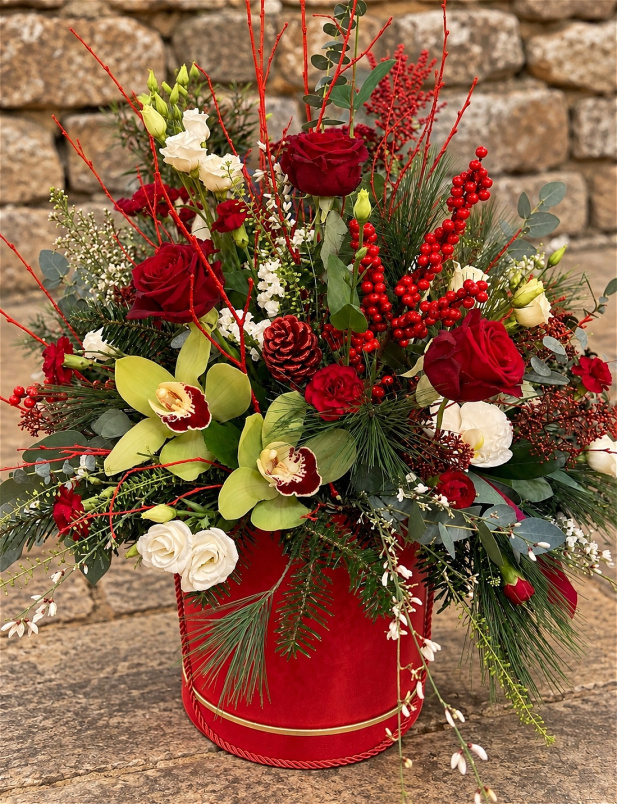 Christmas | Gift Bouquets | Christmas Hat Box